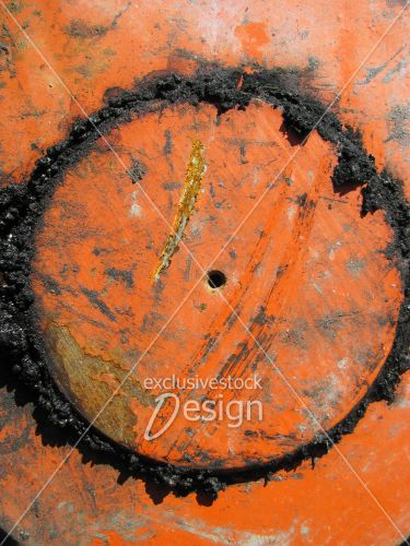 Rond graisse orange métallique Rond graisse orange métallique