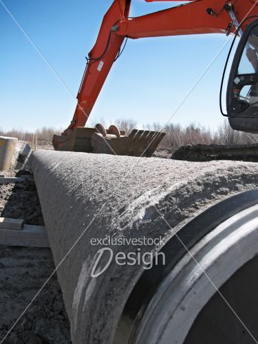 Tuyau pelle construction forêt