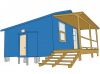 Chalet vector blue and brown