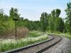 Railway turning to nature, with displays black