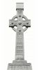 Croix de pierre, art religieux fait à la main ornementé