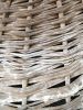 Woven wicker thin of wine carboy two textures